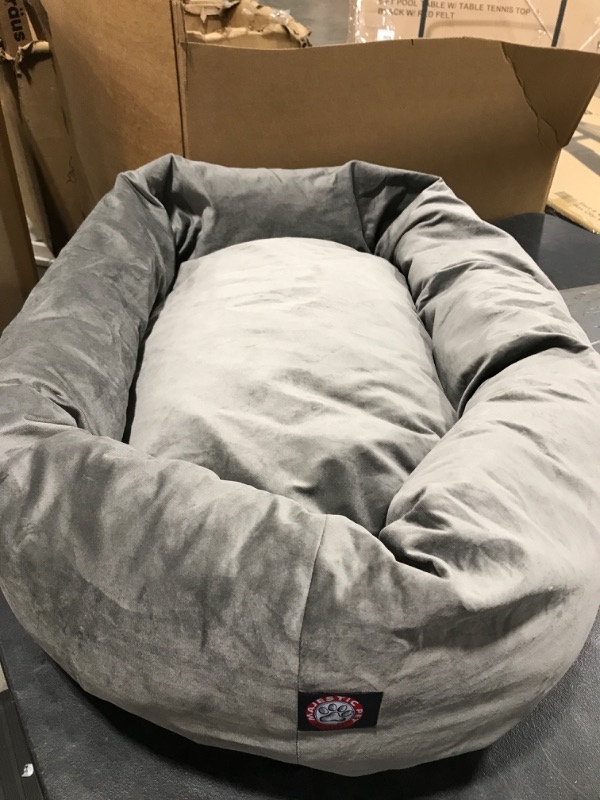 Photo 3 of 40" Chocolate Suede Bagel Dog Bed By Majestic Pet Products
