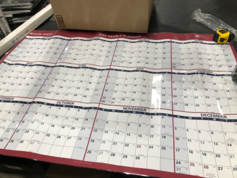 Photo 1 of 2023 YEARLY PLANNER 2 SIDES LAMINATED
48 INCHES BY 32 INCHES