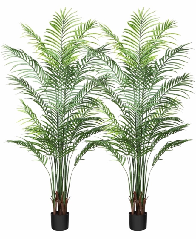 Photo 1 of 2 PACK, 6 FT ARTIFICIAL ARECA PALM PLANT 