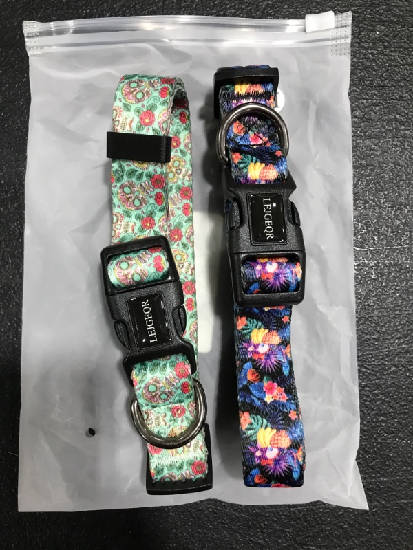 Photo 1 of 2 PACK GIRL DOG COLLAR SET. SIZE MEDIUM. 