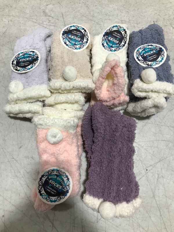 Photo 1 of 6 PAIR OF ASSORTED COLORS high quality socks made just for you - WOMENS SIZE 5-9
