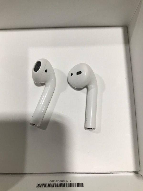 Photo 4 of Apple AirPods (2nd Generation) Wireless Earbuds with Lightning Charging Case Included. Over 24 Hours of Battery Life, Effortless Setup. Bluetooth Headphones for iPhone