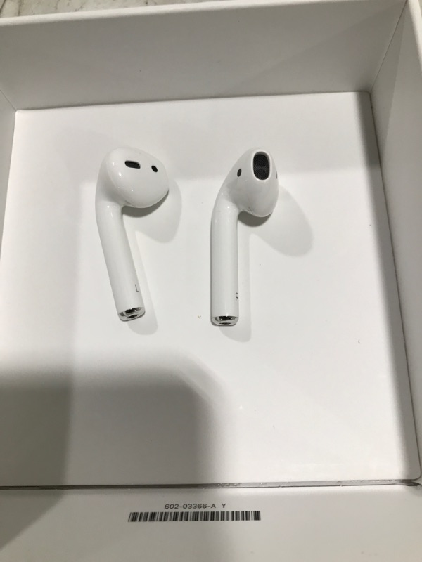 Photo 3 of Apple AirPods (2nd Generation) Wireless Earbuds with Lightning Charging Case Included. Over 24 Hours of Battery Life, Effortless Setup. Bluetooth Headphones for iPhone