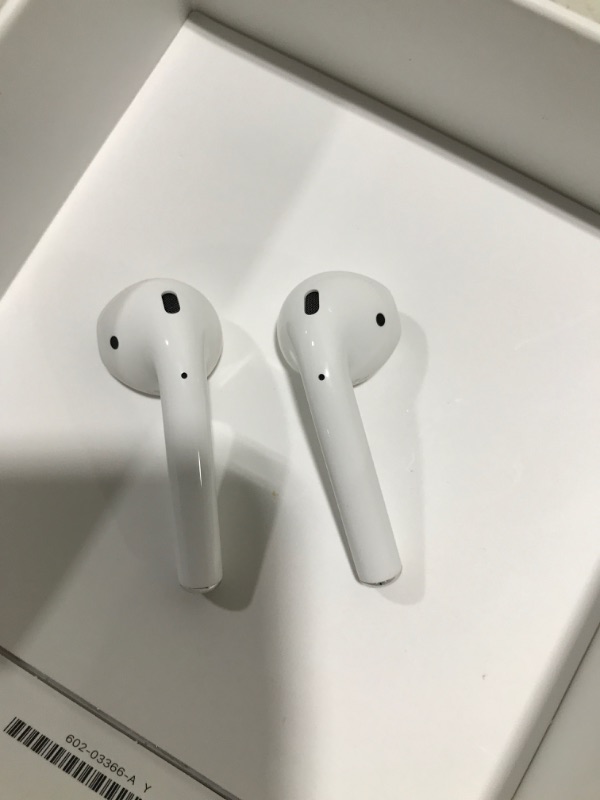 Photo 5 of Apple AirPods (2nd Generation) Wireless Earbuds with Lightning Charging Case Included. Over 24 Hours of Battery Life, Effortless Setup. Bluetooth Headphones for iPhone