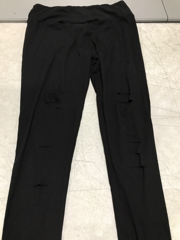 Photo 1 of black leggings with slits - SIZE XXL BLACK 