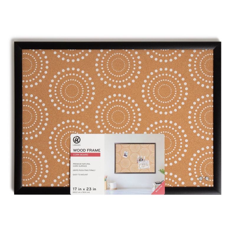 Photo 1 of U Brands 17''x 23'' Cork Board with Black Wood Frame
