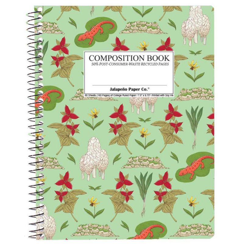 Photo 1 of College Ruled 1 Subject Spiral Notebook Catskills - Jalapeno Paper Co. Set of 4
