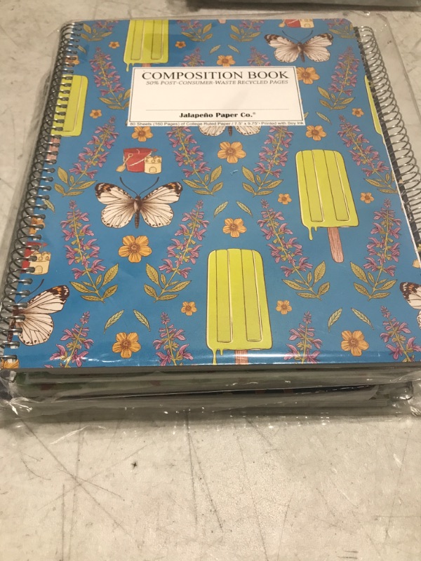 Photo 2 of College Ruled 1 Subject Spiral Notebook Catskills - Jalapeno Paper Co. Set of 4
