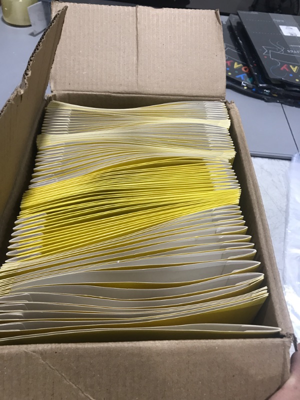 Photo 2 of 2 Pocket Paper Folder with Prongs Yellow - Pallex Box Lot Of 70
