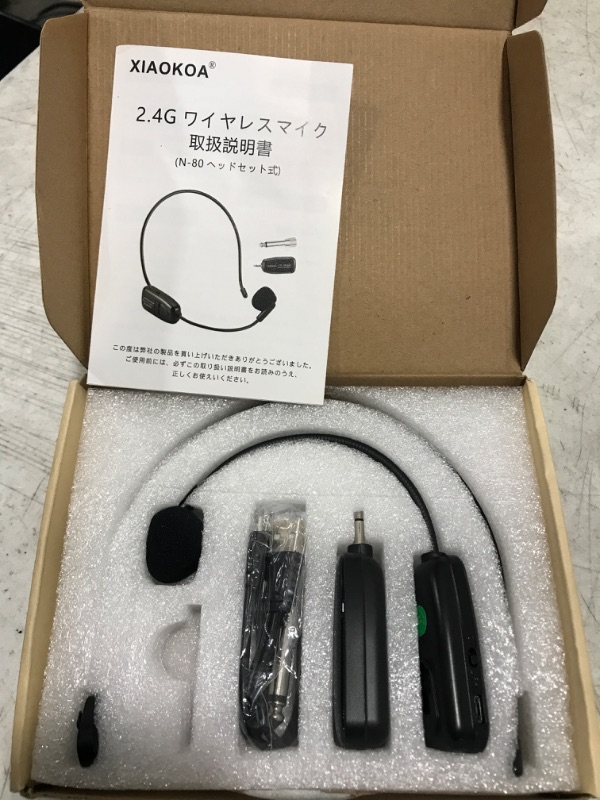 Photo 2 of Wireless Microphone Headset, XIAOKOA 2.4G Wireless Mic, 50m Stable Wireless Transmission, Headset And Handheld 2 In 1, For Voice Amplifier, Camera Recording, Speaker