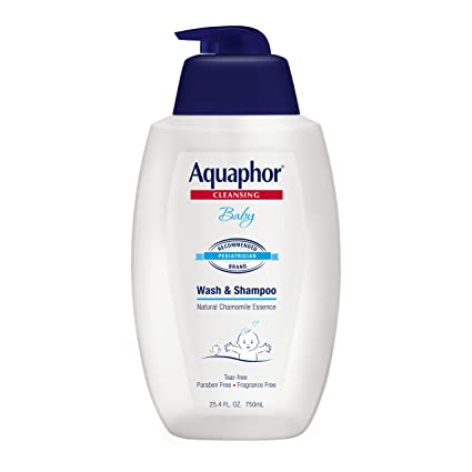 Photo 1 of Aquaphor Baby Wash and Shampoo, Unscented Baby Shampoo and Wash, 25.4 Fl Oz Pump Bottle