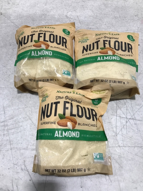 Photo 1 of 3 BAGS OF Nature's Eats Blanched Almond Flour 32OZ (2LB) BEST USED BY - 3/23