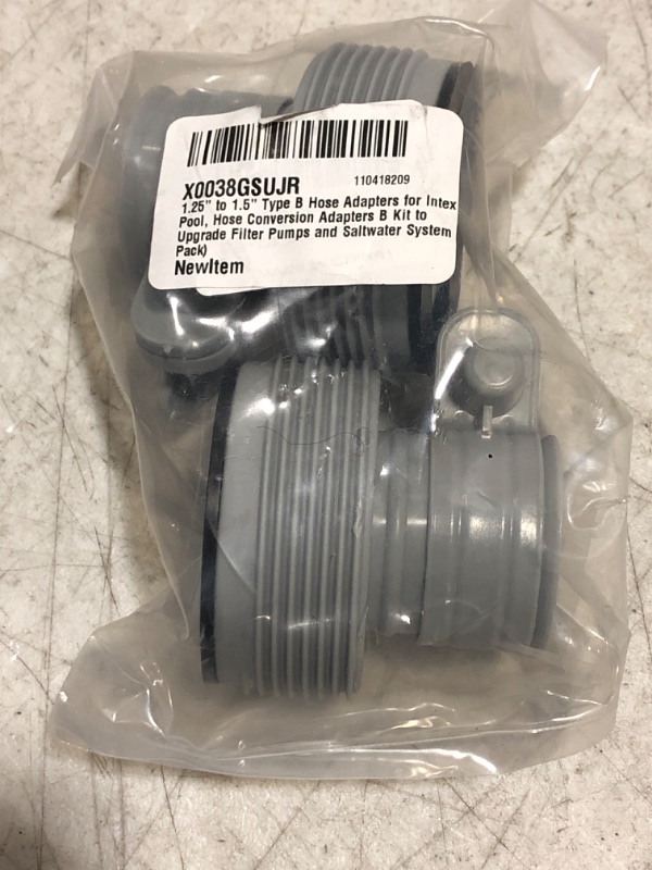 Photo 1 of 1.25" to 1.5" Type B Hose Adapters for Intex Pool, Hose Conversion Adapters B Kit to Upgrade Filter Pumps and Saltwater System (2 Pack)