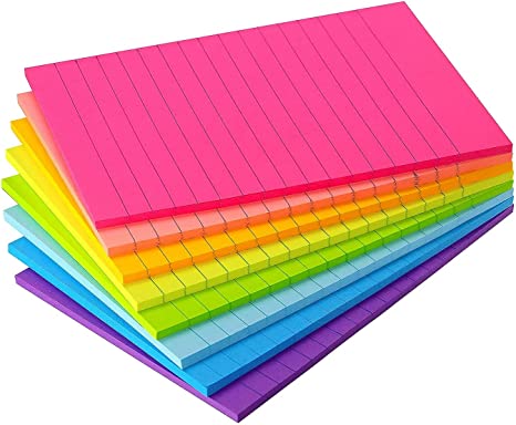 Photo 1 of BYEDON Lined Sticky Notes 4X6 in Bright Ruled Stickies Super Sticking Power Memo Pads Strong Adhesive Self-Stick Notes
24 PADS 