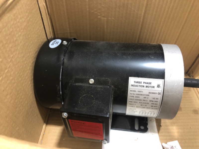 Photo 2 of 3HP Electric Motor 3450RPM General Purpose Three Phase Motor 230V/460V CW/CCW TEFC 2Pole 60HZ
