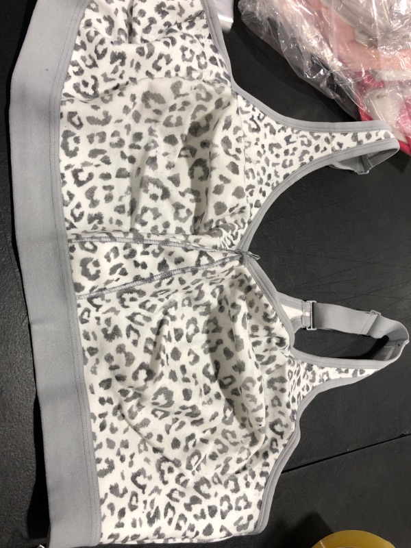 Photo 1 of 44DDD white cheetah print bra 