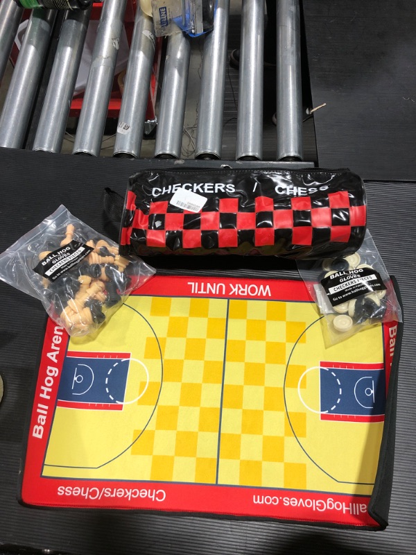 Photo 2 of BALL HOG BASKETBALL ROLL UP CHECKERS AND CHESS SET (PREMIUM)
