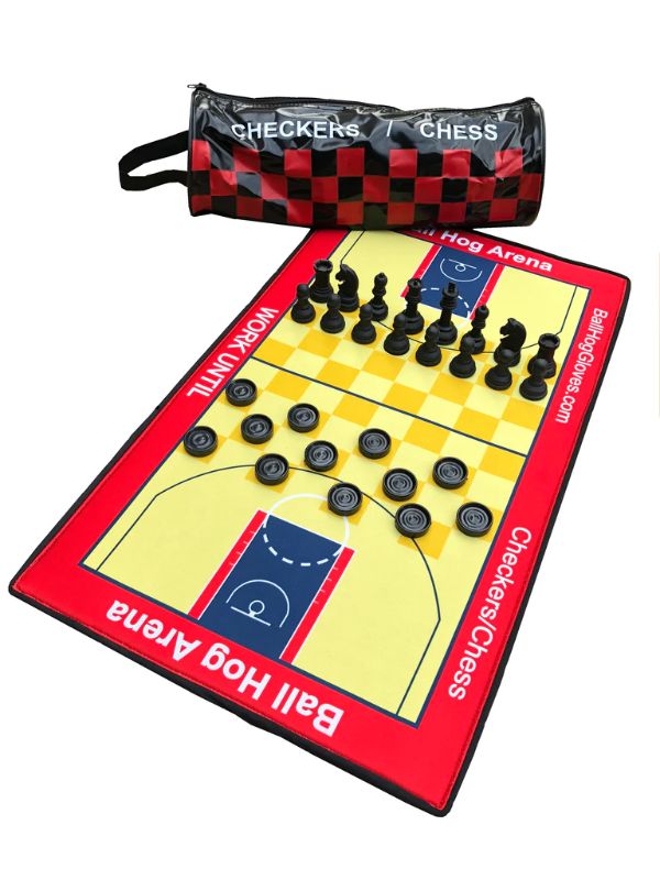 Photo 1 of BALL HOG BASKETBALL ROLL UP CHECKERS AND CHESS SET (PREMIUM)
