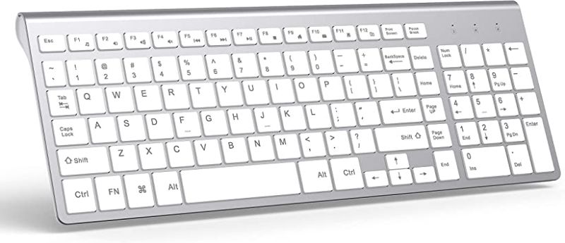 Photo 1 of J JOYACCESS Wireless Keyboard, 2.4G Slim and Compact Wireless Keyboard with Numeric Keypad for Laptop, MacBook air, Apple, Computer, PC