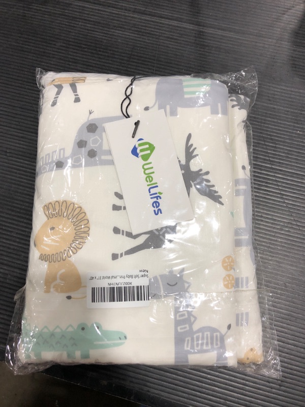 Photo 1 of BORITAR Baby Blanket for Boys Soft Minky with Double Layer Dotted Backing, Cute Animals Printed 30 x 40 Inch Receiving Blanket