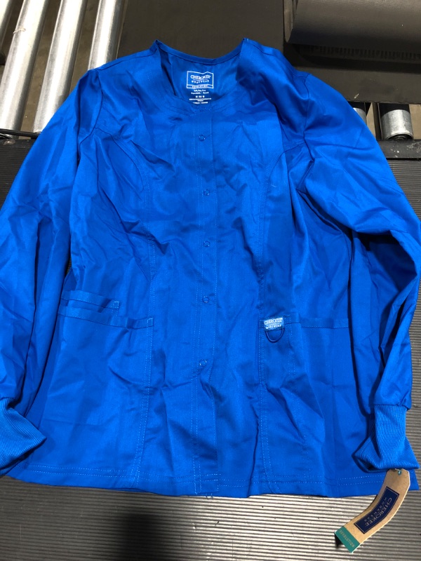 Photo 2 of Cherokee Workwear WW310 Snap Front Warm-Up Jacket - Royal - M