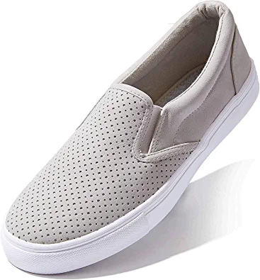 Photo 1 of DailyShoes Platform Slip-on Sneakers Round Toe Low Cut Thick Sole Dress Slip On Shoes Ballet Flats Flat Skate Walking Shoes SIZE 8