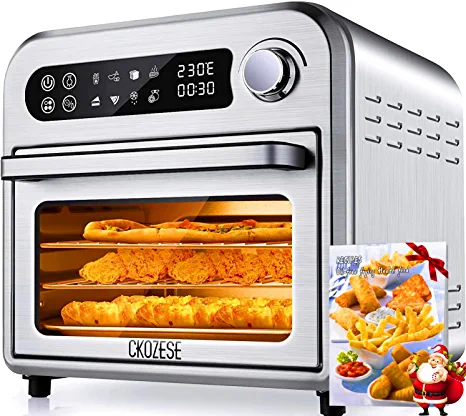 Photo 1 of 8-In-1 Smart Toaster Oven Air Fryer Combo, 6-Slice Compact Toaster Ovens Countertop-6 Rapid Quartz Heaters, Air Fry, Grill, Roast, Dehydrate, Broil, Bake, 450? Max, Touch Screen, 45 Recipes&5Fittings