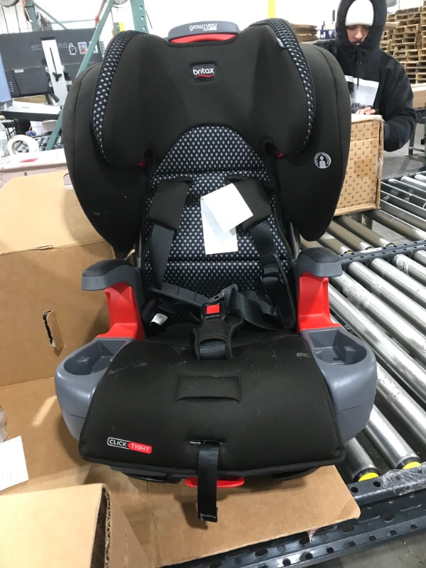 Photo 2 of Britax Grow with You ClickTight Harness-2-Booster Car Seat, Cool Flow Gray ClickTight Cool Flow Gray