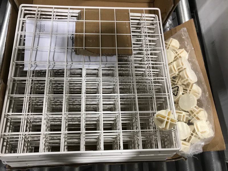 Photo 1 of Amazon Basics 6-Cube Wire Grid Storage Shelves, 14" x 14" Stackable Cubes, White 6 Cube White