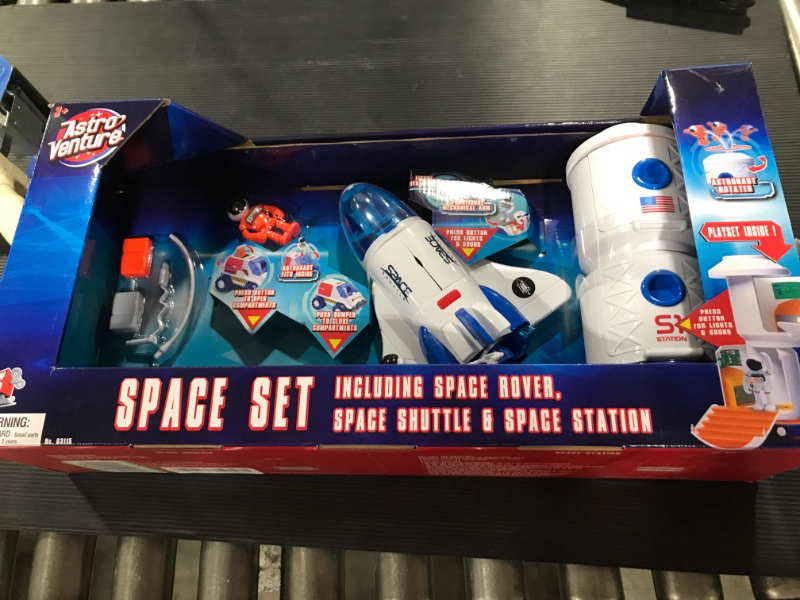 Photo 2 of ASTRO VENTURE Space Playset - Toy Space Shuttle, Space Station & Space Rover with Lights and Sound & 2 Astronaut Figurine Toys for Boys and Girls -- Missing Rover with lights
