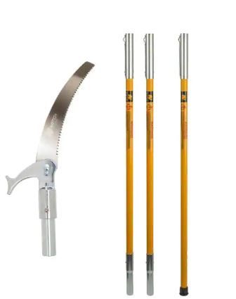 Photo 1 of 15 in. Steel Blade 18 ft. Pole Fiberglass Pole Saw Set