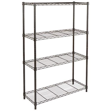 Photo 1 of 4-Shelf Adjustable, Heavy Duty Storage Shelving Unit (350 Lbs Loading Capacity per Shelf), Steel Organizer Wire Rack, Black (36L X 14W X 54H)