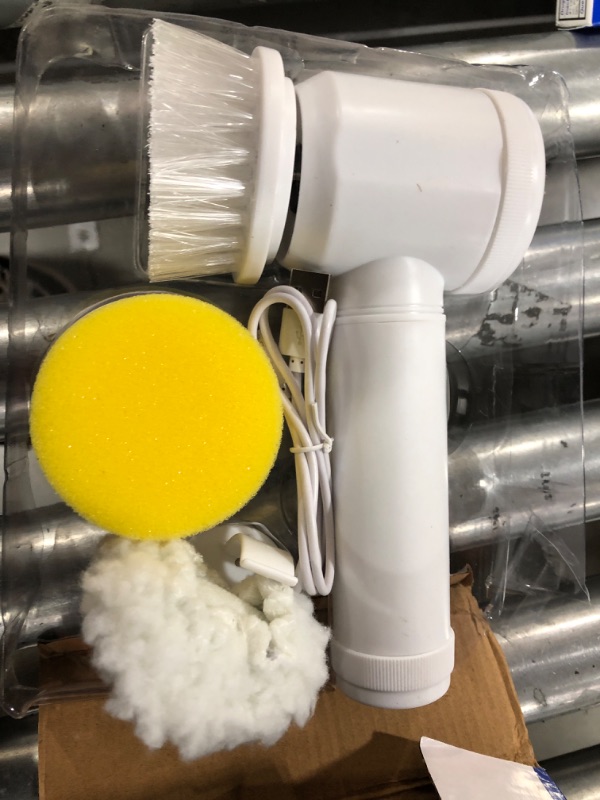 Photo 2 of  Electric Spin Scrubber , Electric Cleaning Brush with 3 Brush Heads,Bathroom Rechargeable Scrub Brush