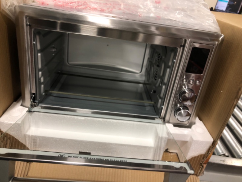 Photo 1 of COSORI Air Fryer Toaster Oven, 12-in-1 Convection Oven Countertop with Rotisserie, Stainless Steel 32QT/32L, 6-Slice Toast, 13-inch Pizza,100 Recipes, Basket, Tray(6 Accessories)Included, CO130-AO Manual-stainless steel Combo