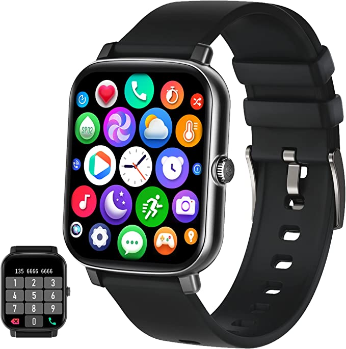 Photo 1 of 1.7'' Phone Smart Watch Answer/Make Calls, Fitness Watch with AI Control Call/Text, Android Smart Watch for iphone Compatible, Full Touch Smartwatch for Women Men, Heart Rate/Sleep Monitor Watch
