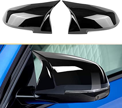 Photo 1 of ABS Mirror Cover,Replacement Rearview Side Mirror Cover,Fit for BMW 1 Series F20 F21 2 Series F22 F23 3 Series F30 F31 F34 4 Series F32 F33 F36 X1 E84 M2 F87 Gloss Black 2Pcs/Set
