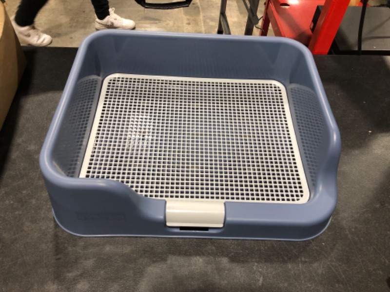 Photo 2 of [PS KOREA] Indoor Dog Potty Tray – With Protection Wall Every Side For No Leak, Spill, Accident - Keep Paws Dry And Floors Clean! 100% Satisfaction (Blue)
