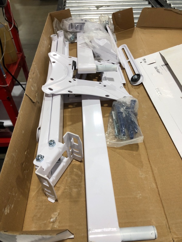 Photo 1 of Barkan 40" Long White TV Wall Mount, 13 - 80 inch Dual Arm Full Motion Articulating - 4 Movement Flat / Curved Screen Bracket, Holds up to 110lbs, Extra Stable, Fits LED OLED LCD White 40" Long Arm