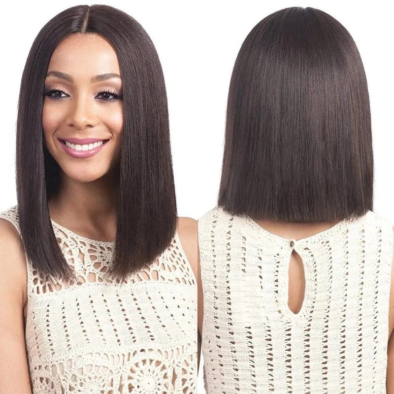 Photo 1 of 12 Inch Short Bob Wigs Pixie Cut Wig LAVBH 13x4x1 T Shape Middle Part Bob Lace Frontal Wigs 150 Density Natural Color Bone Straight Lace Frontal Wigs Bob Lace Front Wigs Human Hair Pre Plucked for Women (12 inch)
