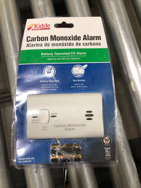 Photo 2 of Kidde Carbon Monoxide Detector, Battery Powered with LED Lights, CO Alarm