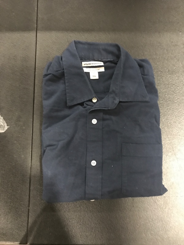 Photo 1 of Amazon Essentials Dress Shirt Navy Large