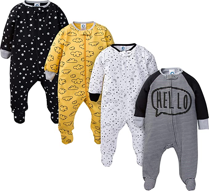 Photo 1 of Gerber baby-boys 4 Pack Sleep 'N Play Footie
