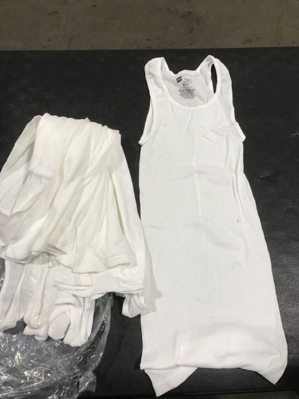 Photo 1 of 6 PACK HANES WHITE MUSCLE SHIRTS SIZE S 