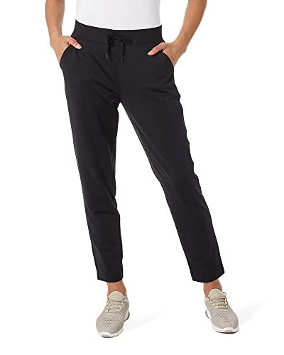 Photo 1 of 32 DEGREEES Women's Ultra Comfy Everyday Pants| Adjustable Drawstring | 4-Way Stretch | Modern-Fit | Office, Black, Medium

