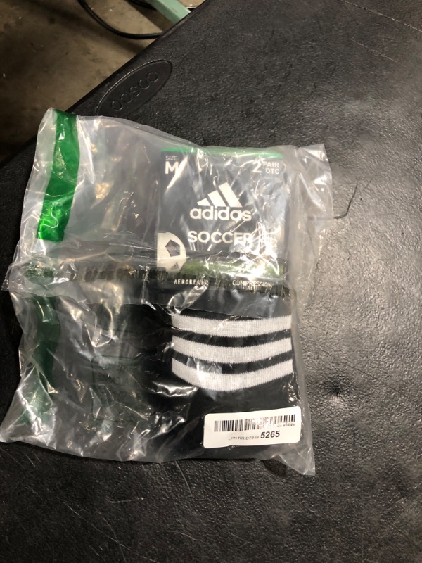 Photo 2 of adidas unisex Rivalry Soccer (2-pair) OTC Sock Team Medium Black/White