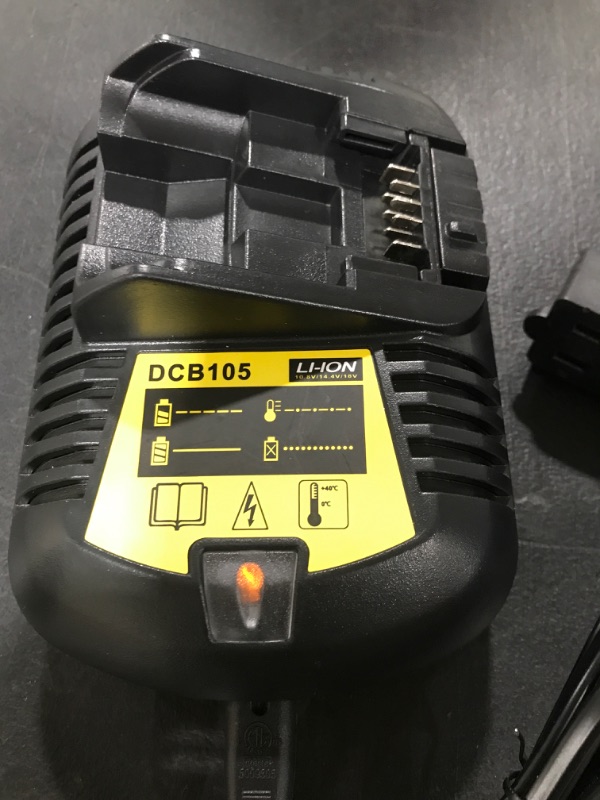 Photo 2 of Biswaye 3A Fast Charger DCB115 DCB112 Compatible with Dewalt 12V-20V MAX Lithium Battery DCB207 DCB201 DCB206 DCB609 DCB203 DCB120 DCB127 Battery Charger DCB107 DCB101