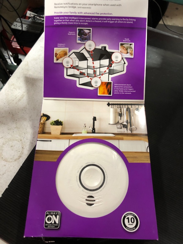 Photo 1 of Kidde Smoke & Carbon Monoxide Detector, Lithium Battery Powered, Interconnect Combination Smoke & CO Alarm, Voice Alert
