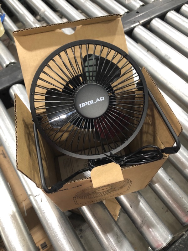 Photo 2 of 5 inch USB Fan, Portable Small Desk Fan, Mini Personal Fan with Two Speed Settings, Super Quiet Table Fan, Metal Design, 360° Up and Down, Perfect for Home Office