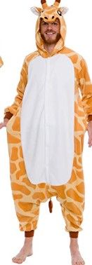 Photo 1 of Adult Onesie Halloween Costume - Animal and Sea Creature - Plush One Piece Cosplay Suit for Adults, Women and Men FUNZIEZ! - SIZE YOUTH 7 - 9 
