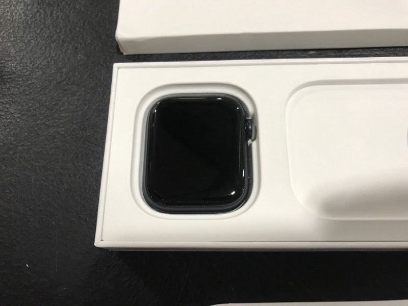 Photo 4 of PLEASE READ - LOCKED TO  ICLOUD ACCOUNT  ---

 Apple Watch Series 7 [GPS 45mm] Smart Watch w/ Midnight Aluminum Case with Midnight Sport Band. Fitness Tracker, Blood Oxygen & ECG Apps, Always-On Retina Display, Water Resistant GPS 45mm Midnight Aluminum C